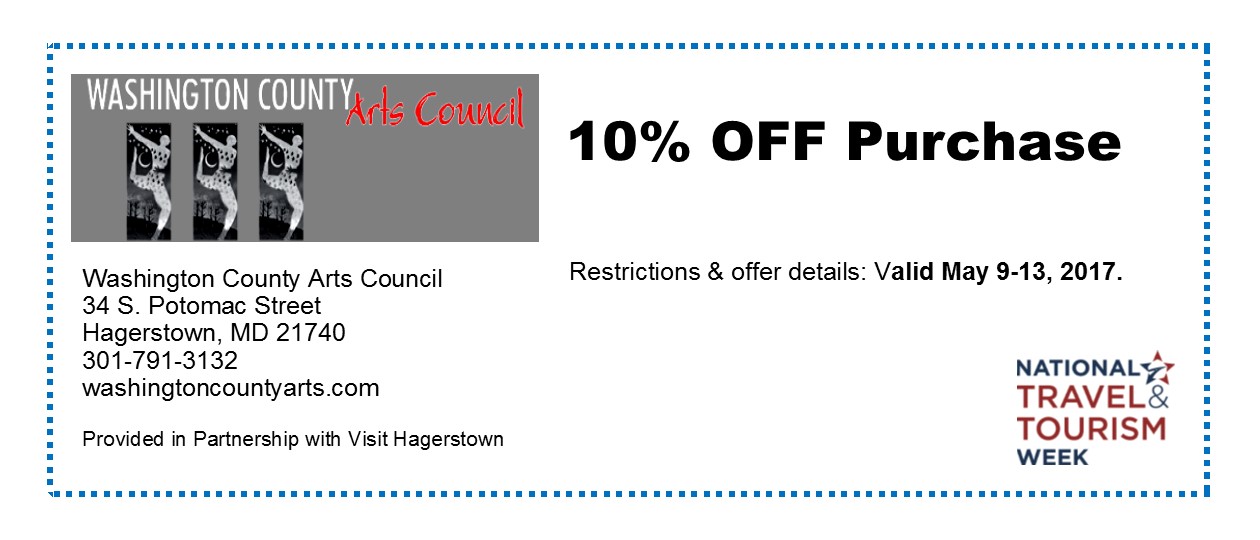 Hagerstown Tourism Offers - Washington County Arts Council